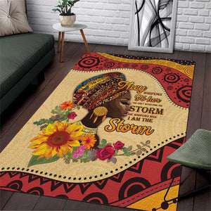 African Woman Area Rug I Am The Storm - African Pride