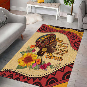 African Woman Area Rug I Am The Storm - African Pride