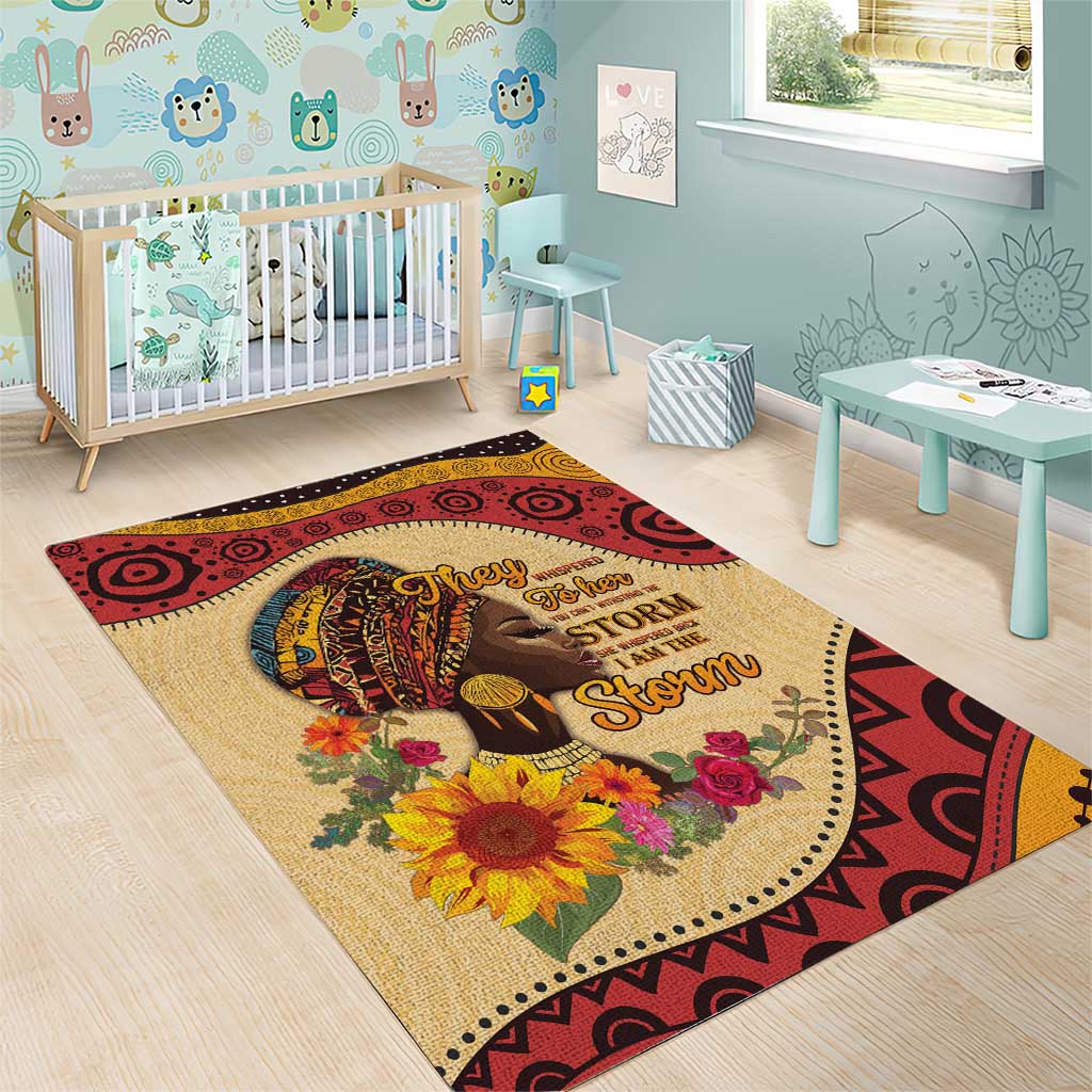 African Woman Area Rug I Am The Storm - African Pride