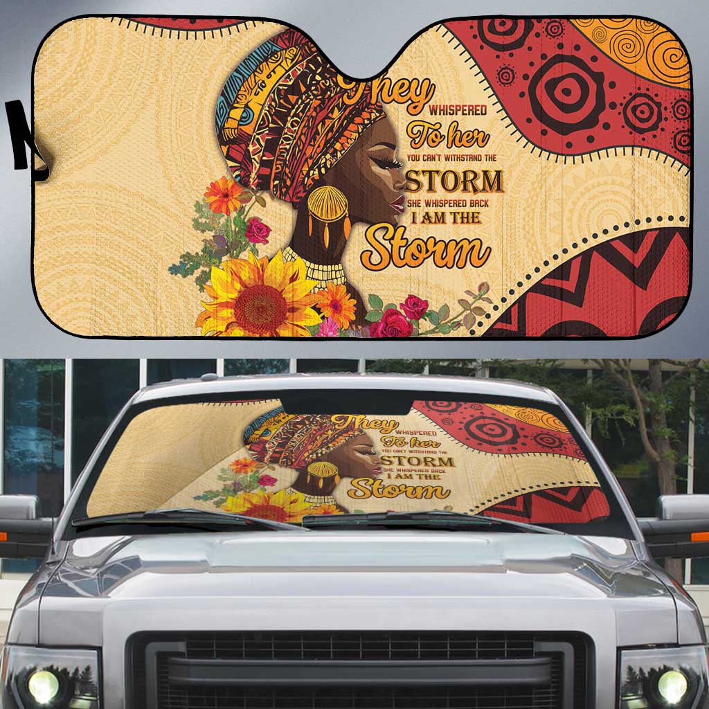 Black History Month Auto Sun Shade African Woman Afro I Am The Storm
