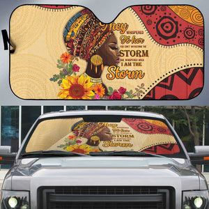 Black History Month Auto Sun Shade African Woman Afro I Am The Storm