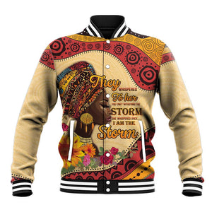 African Woman Baseball Jacket I Am The Storm - African Pride