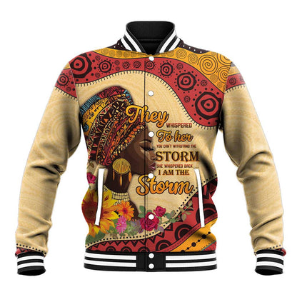 African Woman Baseball Jacket I Am The Storm - African Pride