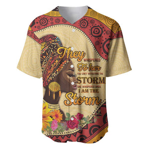African Woman Baseball Jersey I Am The Storm - African Pride
