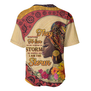 African Woman Baseball Jersey I Am The Storm - African Pride