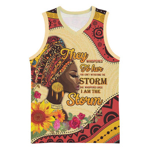 African Woman Basketball Jersey I Am The Storm - African Pride