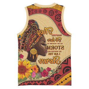 African Woman Basketball Jersey I Am The Storm - African Pride