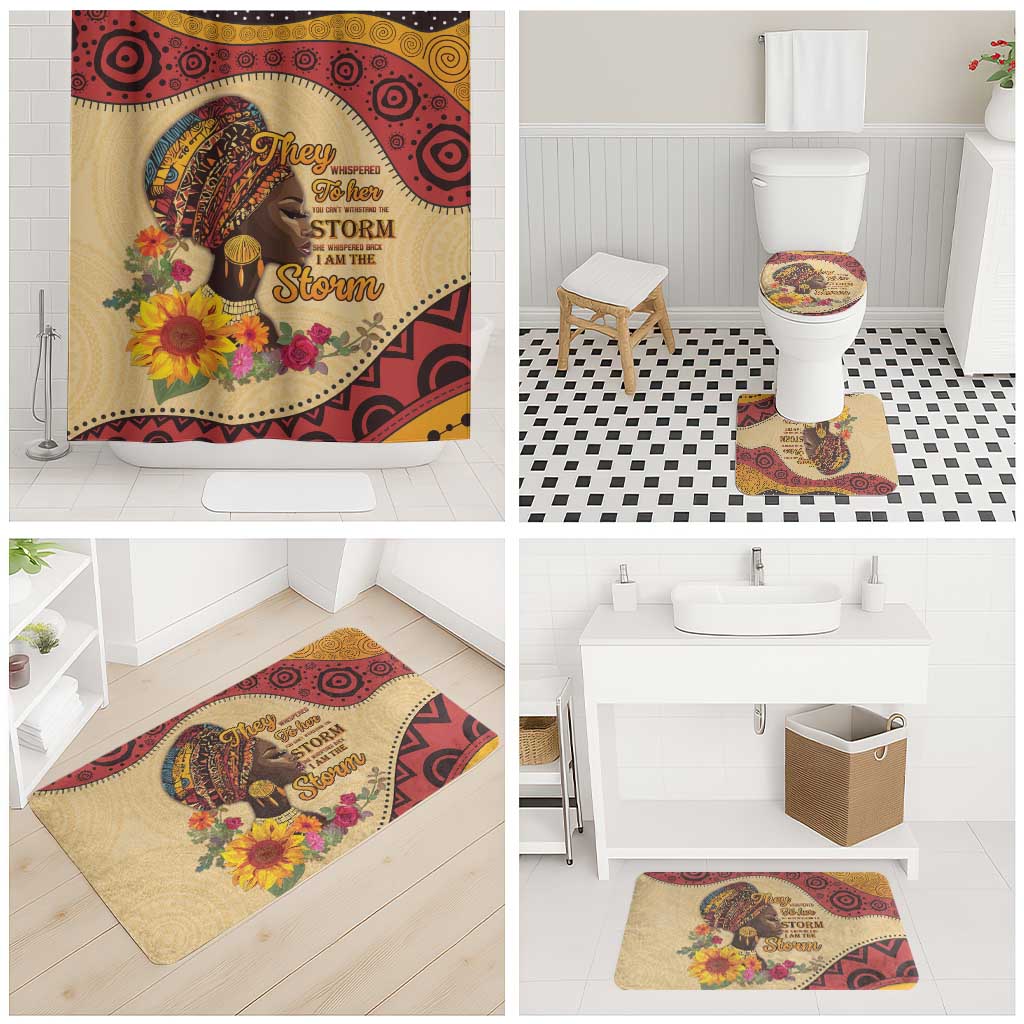 Black History Month Bathroom Set African Woman Afro I Am The Storm