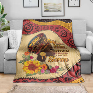 African Woman Blanket I Am The Storm - African Pride