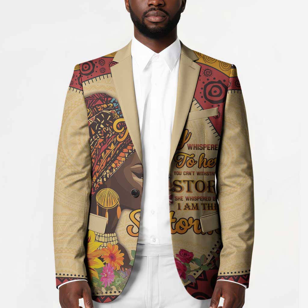 Black History Month Blazer African Woman Afro I Am The Storm