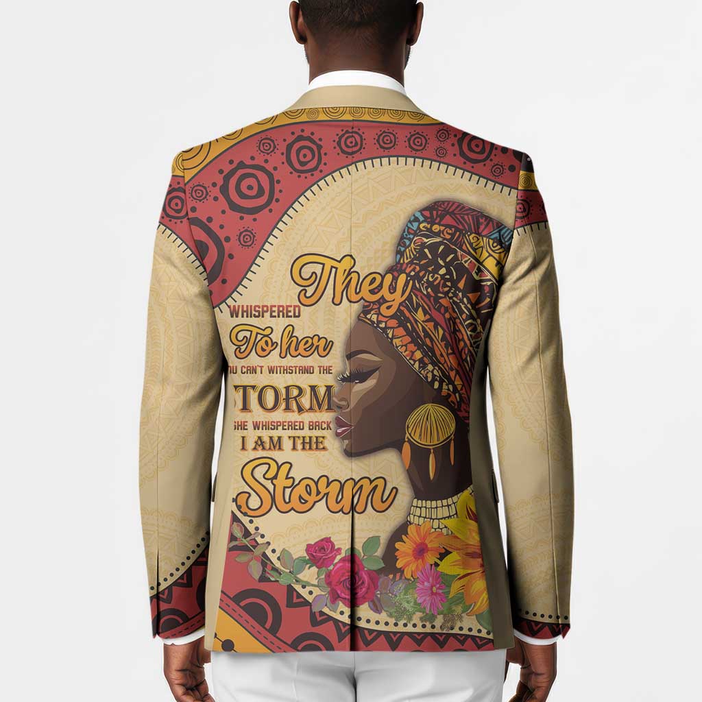 Black History Month Blazer African Woman Afro I Am The Storm