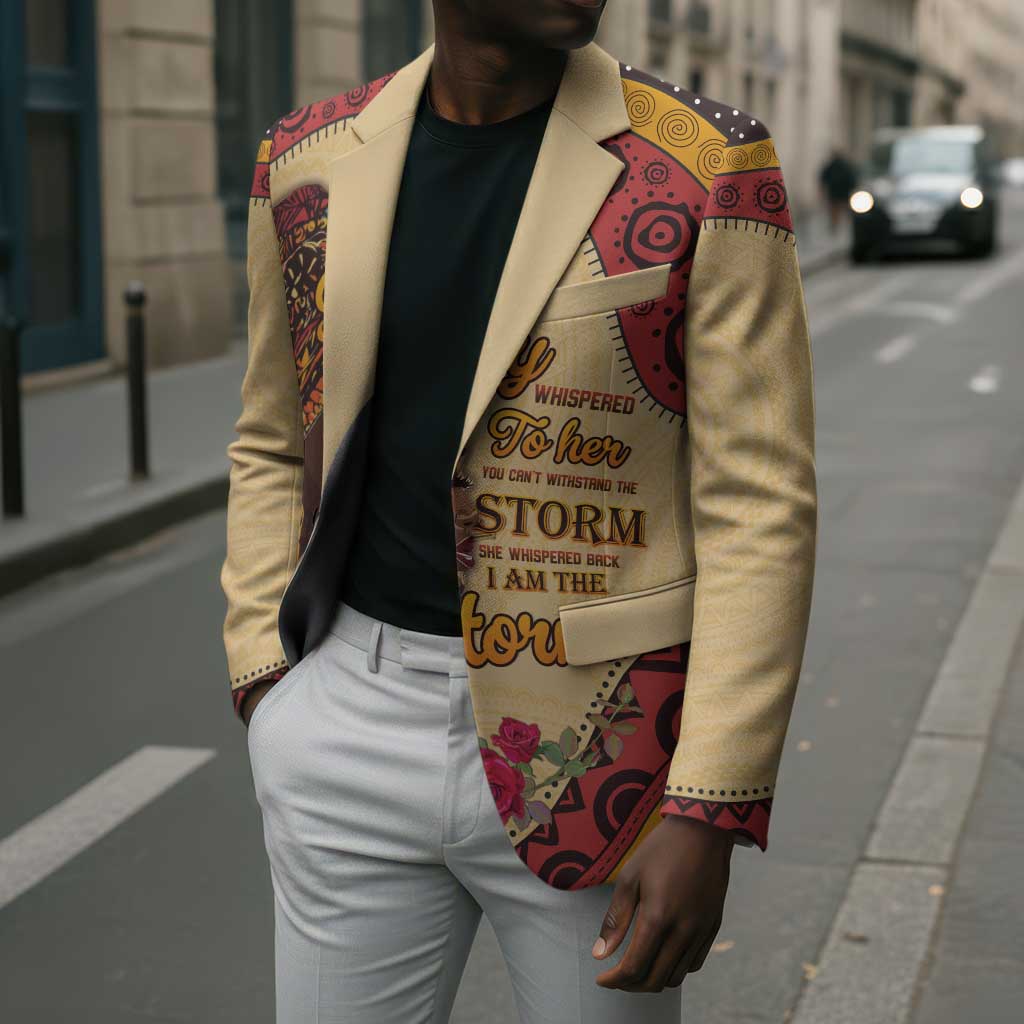 Black History Month Blazer African Woman Afro I Am The Storm