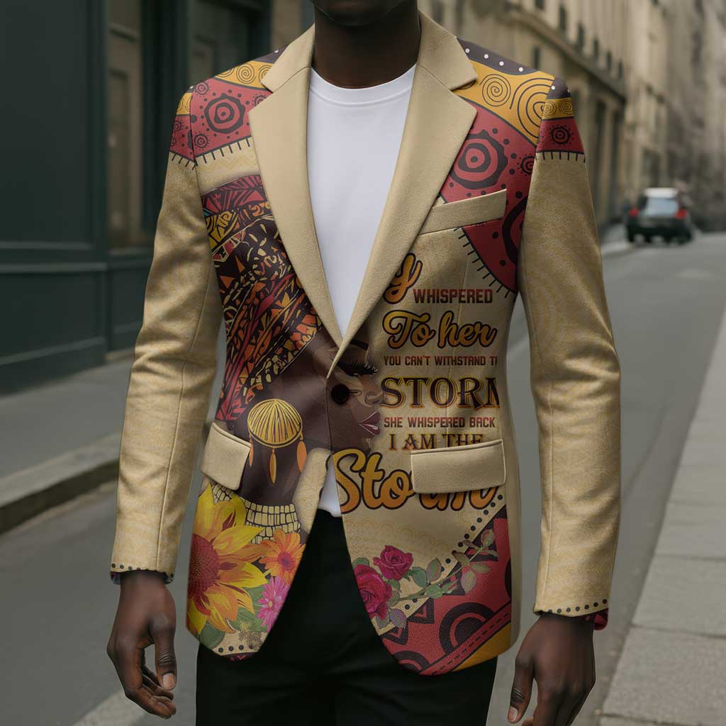 Black History Month Blazer African Woman Afro I Am The Storm