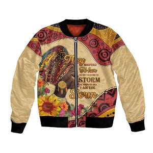 African Woman Bomber Jacket I Am The Storm - African Pride