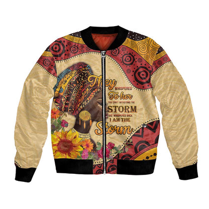 African Woman Bomber Jacket I Am The Storm - African Pride
