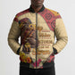 Black History Month Bomber Puffer Jacket African Woman Afro I Am The Storm