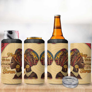 African Woman 4 in 1 Can Cooler Tumbler I Am The Storm - African Pride
