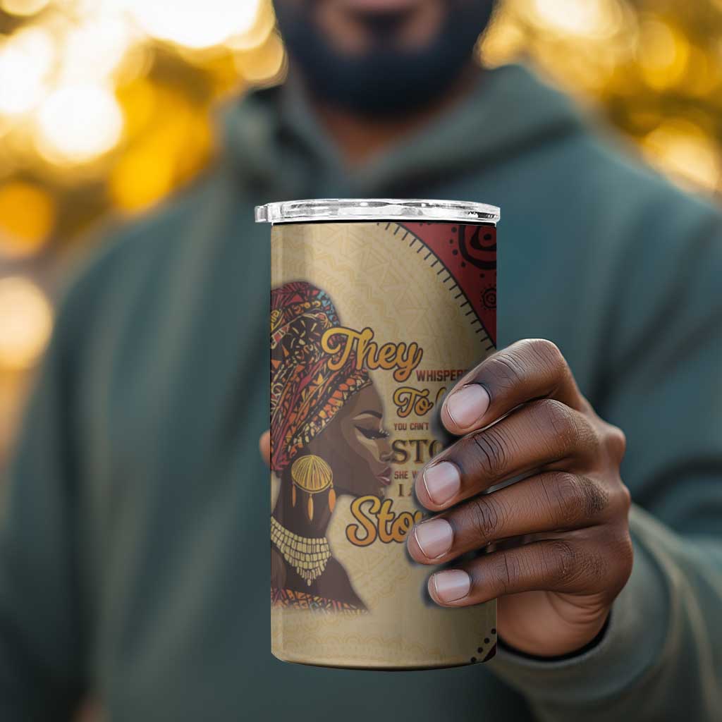 African Woman 4 in 1 Can Cooler Tumbler I Am The Storm - African Pride