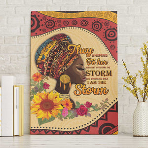 African Woman Canvas Wall Art I Am The Storm - African Pride