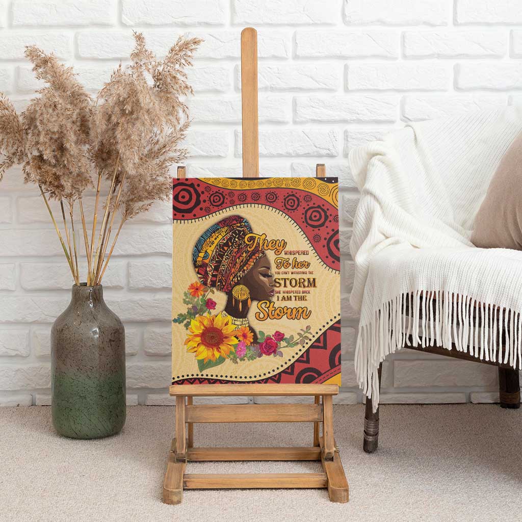 African Woman Canvas Wall Art I Am The Storm - African Pride