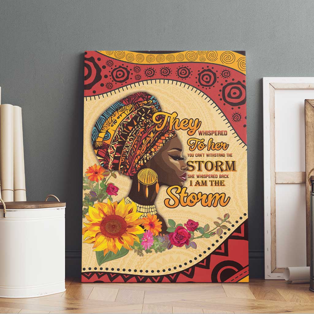 African Woman Canvas Wall Art I Am The Storm - African Pride