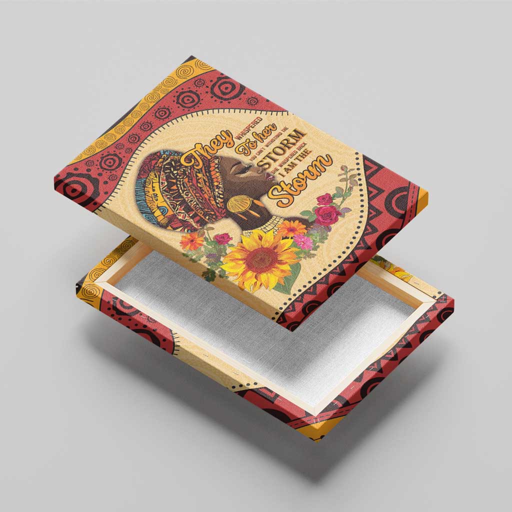 African Woman Canvas Wall Art I Am The Storm - African Pride