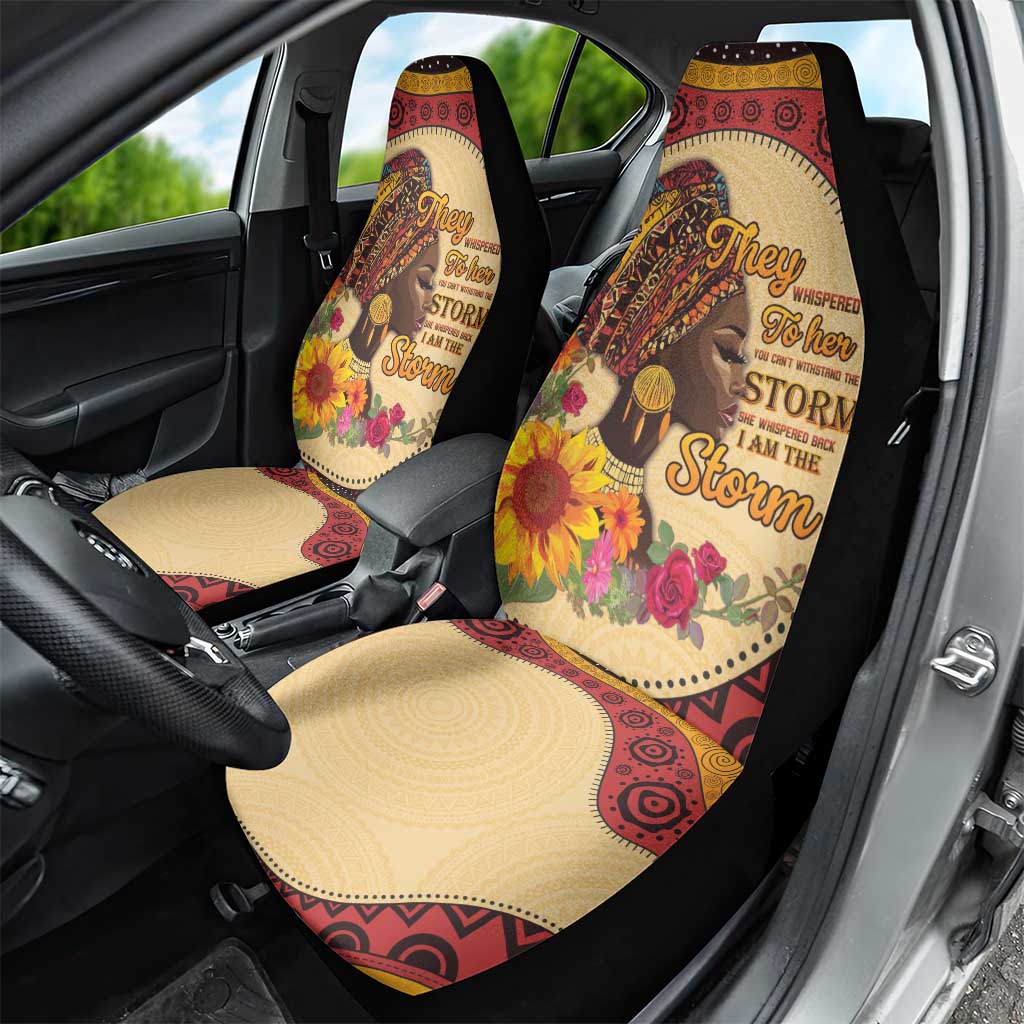 African Woman Car Seat Cover I Am The Storm - African Pride