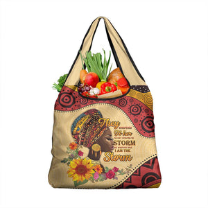 African Woman Grocery Bag I Am The Storm - African Pride
