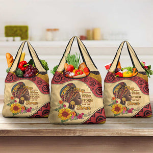 African Woman Grocery Bag I Am The Storm - African Pride