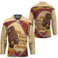 Black History Month Hockey Jersey African Woman Afro I Am The Storm