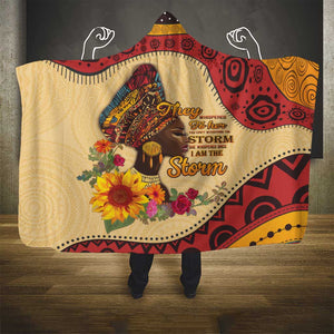 African Woman Hooded Blanket I Am The Storm - African Pride