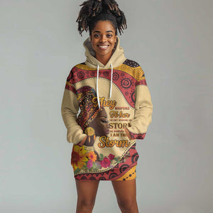 African Woman Hoodie Dress I Am The Storm - African Pride