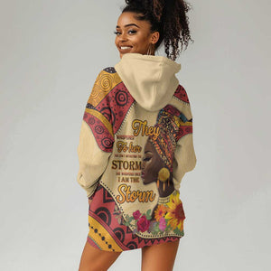 African Woman Hoodie Dress I Am The Storm - African Pride