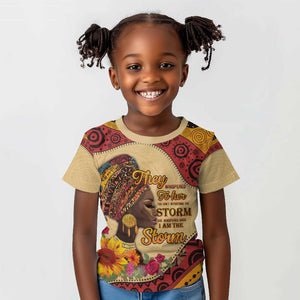 African Woman Kid T shirt I Am The Storm - African Pride