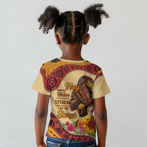 African Woman Kid T shirt I Am The Storm - African Pride