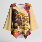 Black History Month Kimono Sleeve Blouse African Woman Afro I Am The Storm