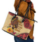 African Woman Leather Tote Bag I Am The Storm - African Pride