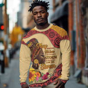 African Woman Long Sleeve Shirt I Am The Storm - African Pride