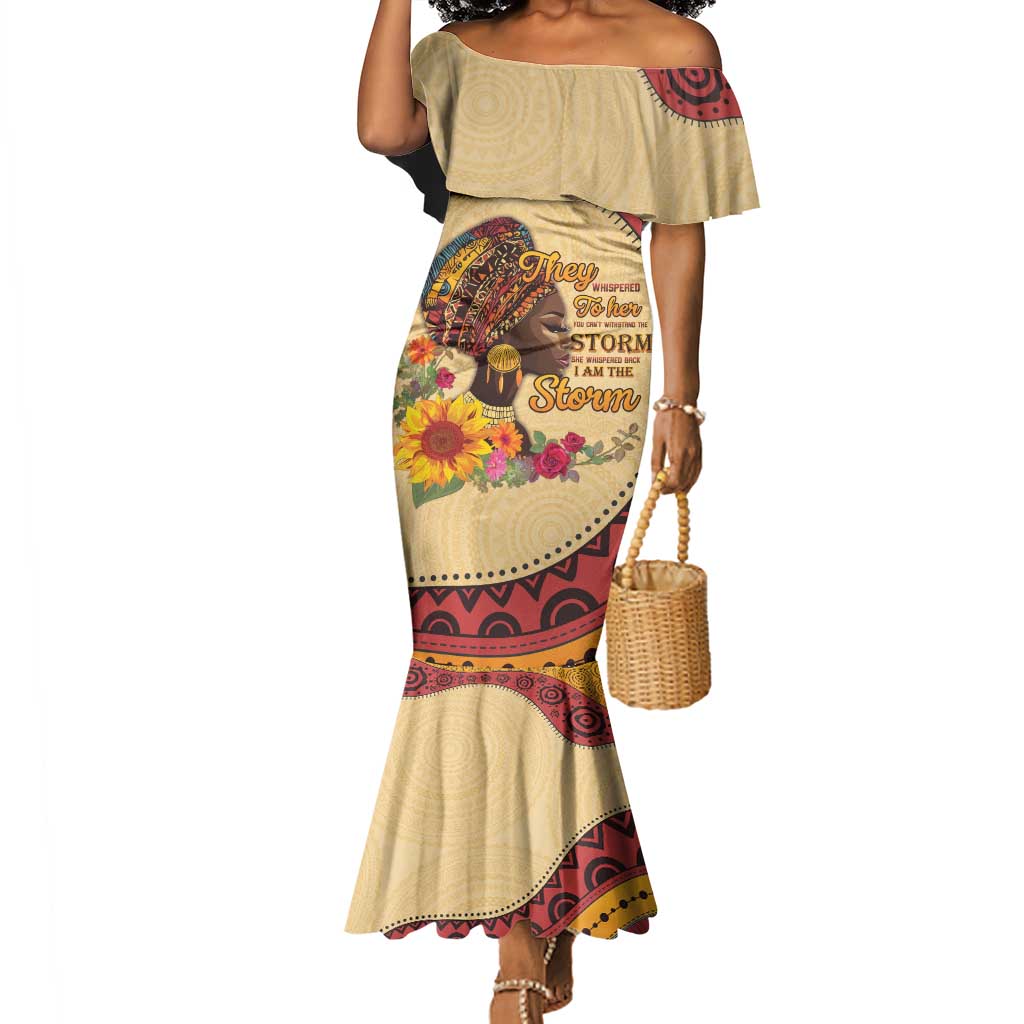African Woman Mermaid Dress I Am The Storm - African Pride