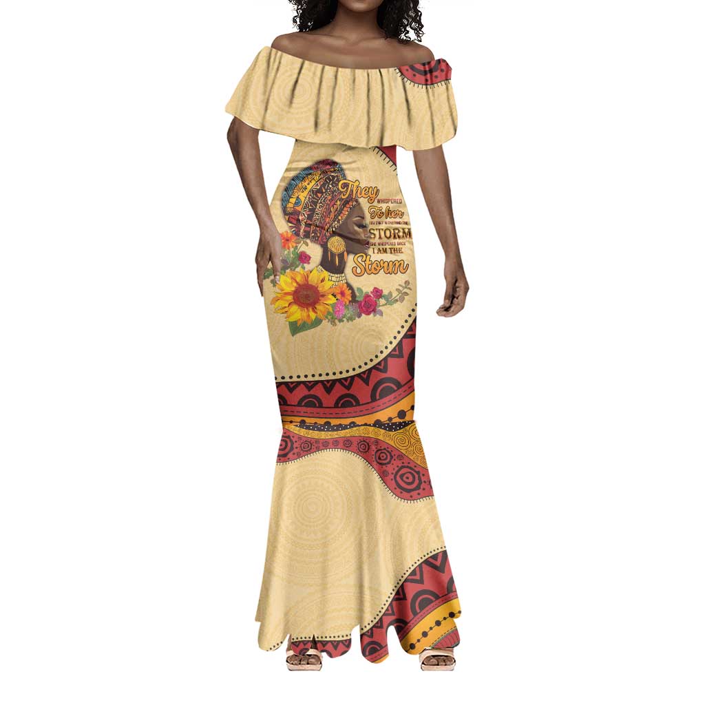 African Woman Mermaid Dress I Am The Storm - African Pride