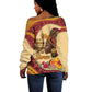 African Woman Off Shoulder Sweater I Am The Storm - African Pride
