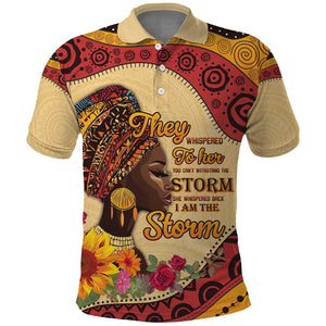 African Woman Polo Shirt I Am The Storm - African Pride