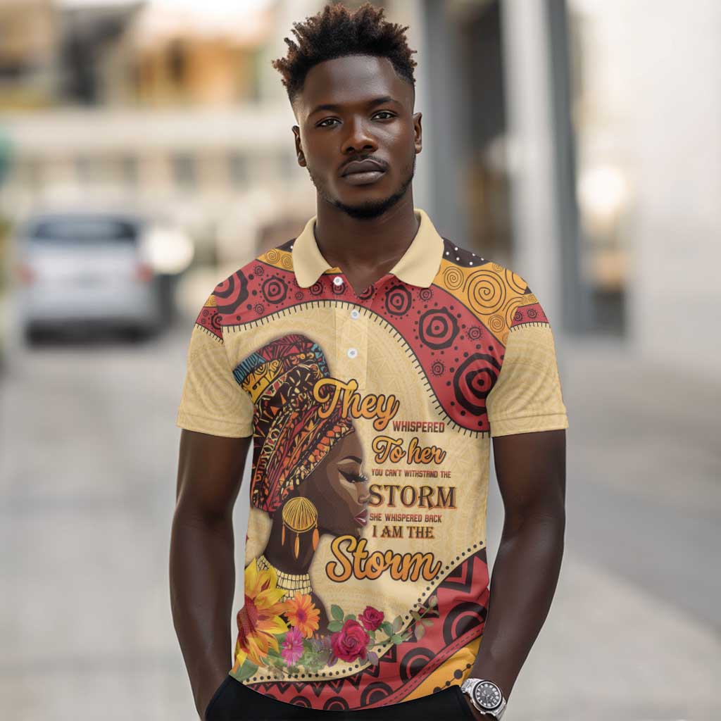 African Woman Polo Shirt I Am The Storm - African Pride