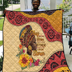African Woman Quilt I Am The Storm - African Pride