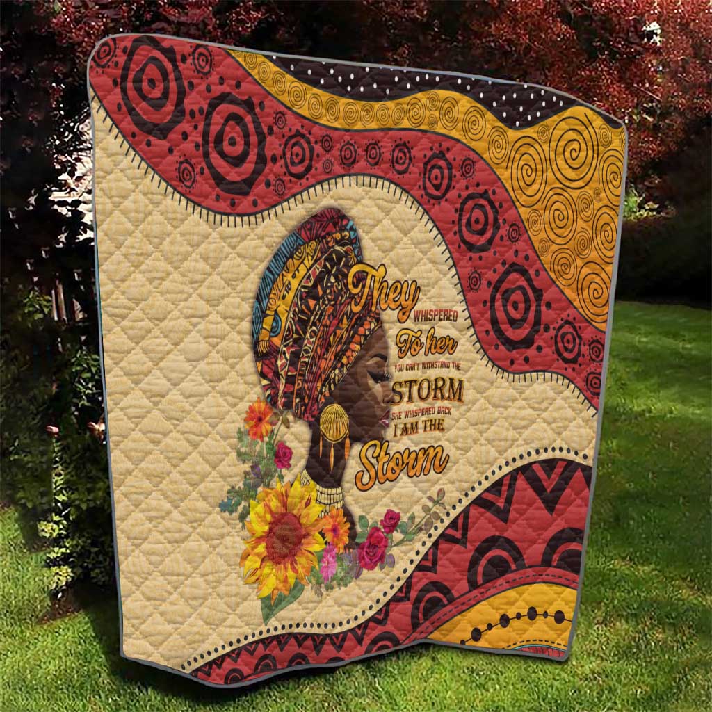 African Woman Quilt I Am The Storm - African Pride