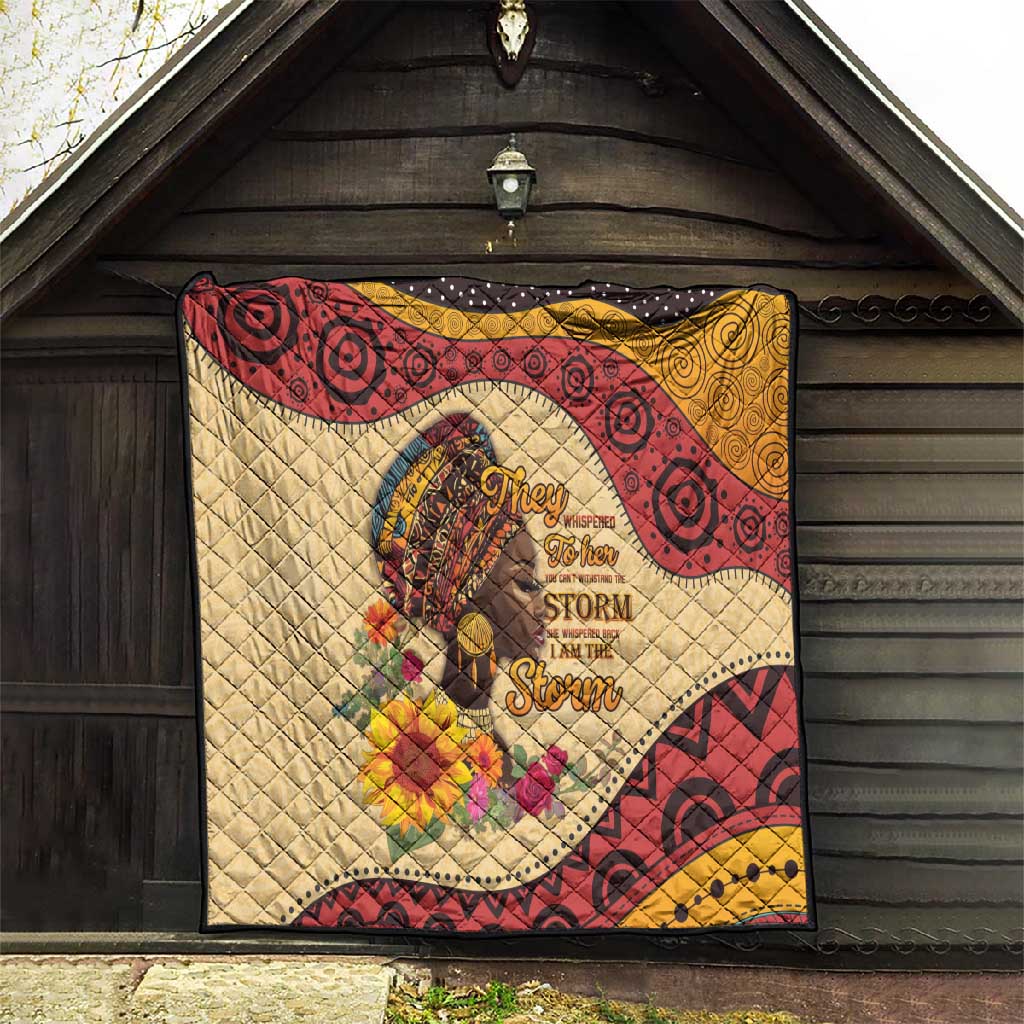 African Woman Quilt I Am The Storm - African Pride