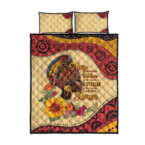African Woman Quilt Bed Set I Am The Storm - African Pride