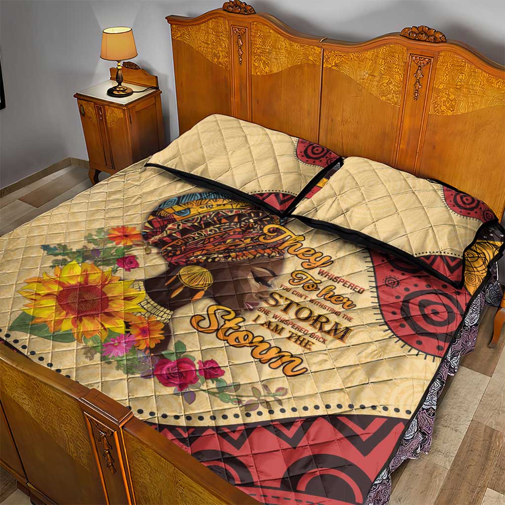 African Woman Quilt Bed Set I Am The Storm - African Pride