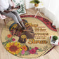 African Woman Round Carpet I Am The Storm - African Pride
