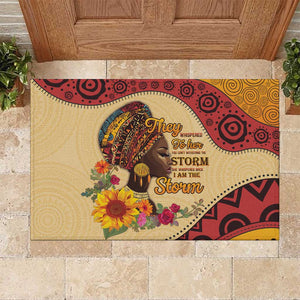 African Woman Rubber Doormat I Am The Storm - African Pride